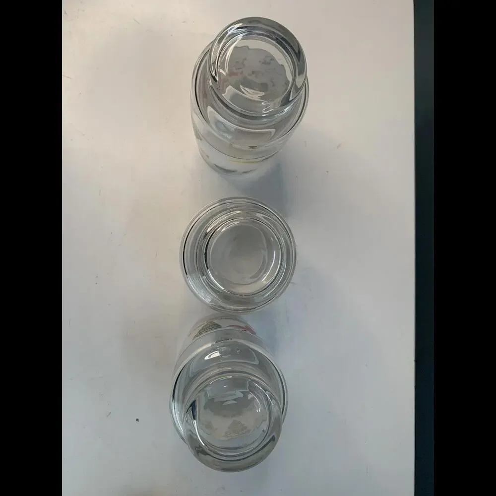 Sango Set of 3 Silent Night Christmas Glass Tumblers Joan Luntz 6” 16 oz Vintage - Picture 5 of 6